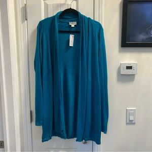 Avenue 26/28 Teal Cardigan - NWT